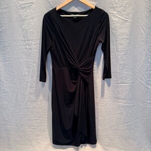 Lauren Ralph Lauren | Asymmetrical Draped Sheath Dress | Black